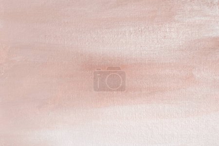 Photo for Art Oil and acrylic smear painting blot canvas wall. Abstract nacre beige pink color stain brushstroke texture background. - Royalty Free Image