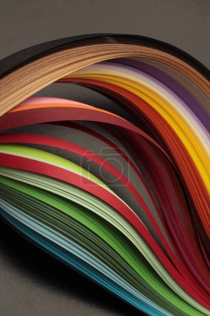 Foto de Arte Color tira gradiente onda grano papel. Fondo de textura abstracta. - Imagen libre de derechos