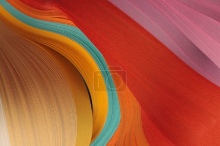 Foto de Color tira gradiente onda grano papel. Fondo de textura abstracta. - Imagen libre de derechos