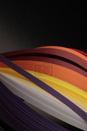 Photo for Art Color strip gradient wave grain paper. Abstract texture background. - Royalty Free Image