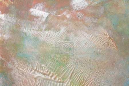 Foto de Arte Óleo y acrílico frotis grunge pintura blot canvas wall. Abstracto nácar color beige mancha pincelada textura fondo. - Imagen libre de derechos