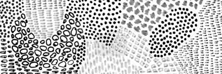 Photo for Black and white Felt-tip pen marker smear blot color dots. Abstract doodle hand draw background. - Royalty Free Image
