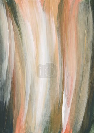 Foto de Frotis acrílico pincelada beige, rosa, marrón paintingblot. Textura abstracta color mancha horizontal fondo largo. - Imagen libre de derechos