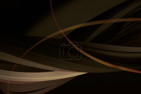 Téléchargez les photos : Papier ondulé de couleur marron avec ligne dorée. Texture abstraite fond. - en image libre de droit