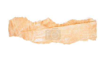 Photo for Torn empty old grunge pieces texture cardboard paper on white background. - Royalty Free Image