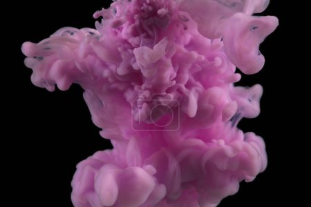 Photo for Abstract smoke background. Ink colors blot in water. Pink, black tone. - Royalty Free Image