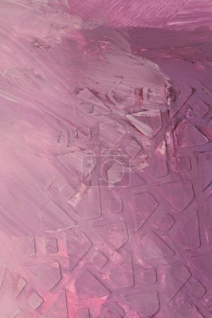 Foto de Abstracto color rosa acrílico relieve estuco pared de pintura. Lienzo modelado arcilla textura fondo. - Imagen libre de derechos