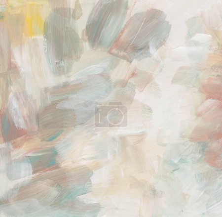 Foto de Arte Acuarela y acrílico dibujado a mano manchas pintura. Textura abstracta neutral color pastel mancha copia espacio fondo. - Imagen libre de derechos