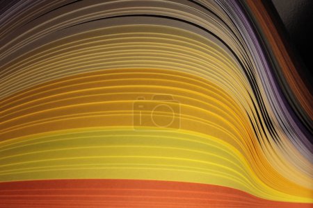 Foto de Color tira de papel ondulado. Fondo de textura abstracta. - Imagen libre de derechos