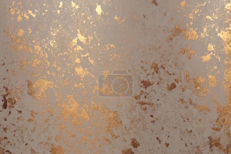 Foto de Textura de papel brillo pintura blot pared. Fondo abstracto de oro, nácar y mármol beige copia espacio. - Imagen libre de derechos