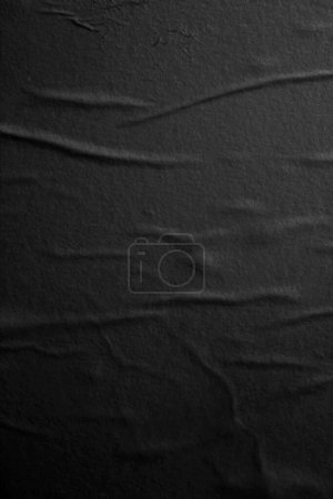 Photo for Gray black crumpled wet craft paper blank texture copy space background. - Royalty Free Image