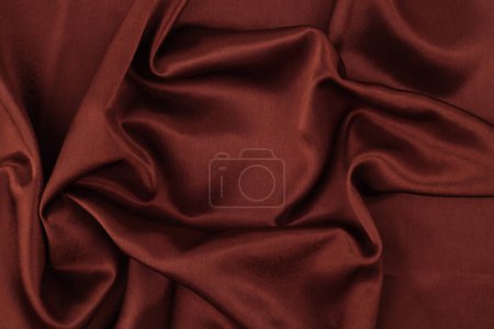 Téléchargez les photos : Tissu de soie vague perle marron. Texture abstraite copier l'espace fond. - en image libre de droit