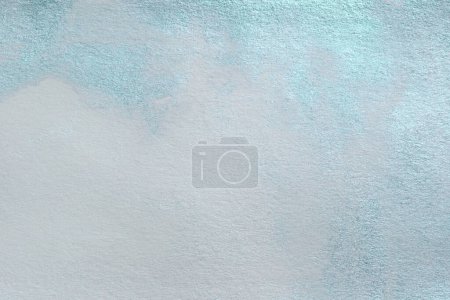 Photo for Blue metallic watercolor paper texture painting wall. Abstract grain nacre and silver beige marble copy space background. - Royalty Free Image