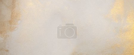 Téléchargez les photos : Papier aquarelle grain texture peinture mur horizontal. Abstrait or, nacre et marbre beige copie fond de l'espace. - en image libre de droit