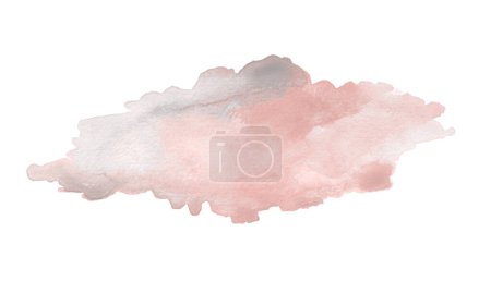 Photo for Hand drawn sketch cloud smoke watercolor ink design element on white background. - Royalty Free Image