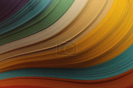 Foto de Color tira de papel ondulado. Fondo de textura abstracta. - Imagen libre de derechos