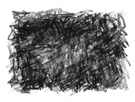 Foto de Negro dibujado a mano garabato trazo línea de eclosión. Pluma, lápiz, pastel textura arte grunge textura sobre fondo blanco. - Imagen libre de derechos