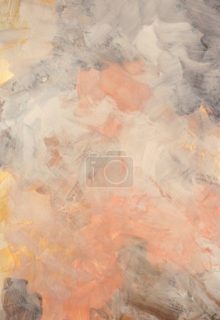 Téléchargez les photos : Beige, or, bronze encre aquarelle fumée flux tache texture fond mur. - en image libre de droit