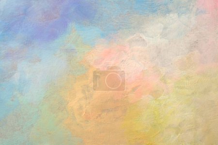 Photo for Art Abstract acrylic and watercolor painting smoke blot wall. Pastel Color texture background. - Royalty Free Image