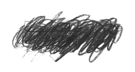 Foto de Línea dibujada a mano del boceto del garabato que eclosionaba. Pluma, lápiz, pastel arte grunge textura negro mancha aislada sobre fondo blanco. - Imagen libre de derechos