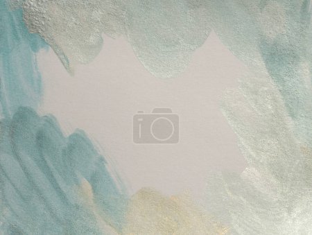 Foto de Grano acuarela papel textura blot pintura pared. Abstracto nácar de plata, de mármol beige copia de fondo. - Imagen libre de derechos
