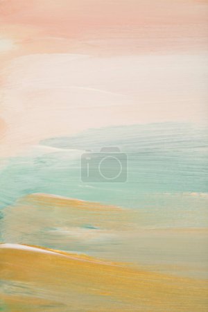 Foto de Arte Abstracto acrílico y pintura al óleo paisaje blot pared de lona. Color relieve pincelada paleta cuchillo textura fondo. - Imagen libre de derechos