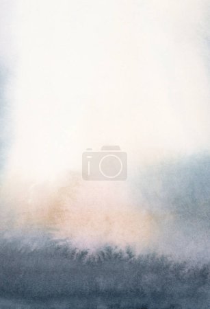 Téléchargez les photos : Encre aquarelle dessiné à la main fumée flux tache tache paysage sur papier mouillé texture fond. - en image libre de droit