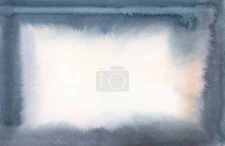 Téléchargez les photos : Encre aquarelle dessiné à la main fumée flux tache tache paysage sur papier mouillé texture fond. - en image libre de droit