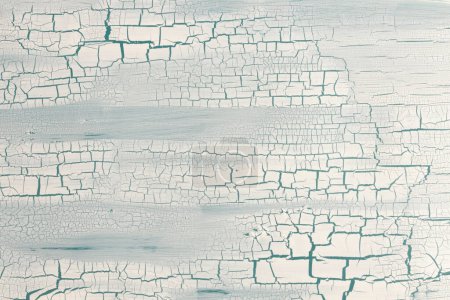 Craquelure scratch texture painting wall background. Beige and blue color.