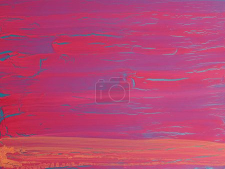 Foto de Craquelure relieve textura pintura papel pared fondo. Rosa rojo, color azul. - Imagen libre de derechos