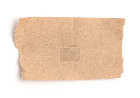 Foto de Papel de cartón de textura de piezas grunge rotas viejas vacías sobre fondo blanco. - Imagen libre de derechos