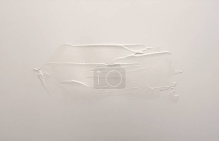 Foto de Aceite de arte y manchas de acrílico en la pared gris beige. Textura abstracta mancha pincelada relieve textura fondo - Imagen libre de derechos