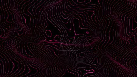 Photo for Abstract magenta cartographic lines background. Topography contour map abstract wide background. Ancient cartographic arts. Web design or presentation. 3d rendering - Royalty Free Image