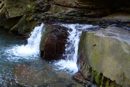 Photo for Girlish Tears waterfall on Zhonka River, Carpathian Mountains, Ivano-Frankivsk Oblast, western Ukraine - Royalty Free Image
