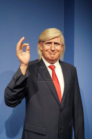 Photo for BUKOVEL, UKRAINE, OCTOBER 5, 2022: Wax figure of Donald John Trump, american businessman, politician and 45th president of the United States of America - Royalty Free Image