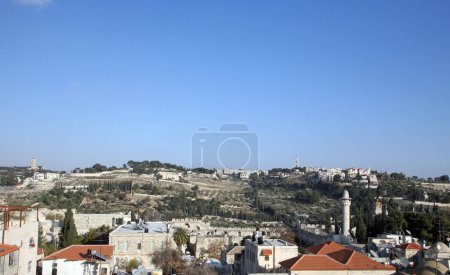 Foto de Panorama del monte de las aceitunas en Jerusalén, Israel - Imagen libre de derechos