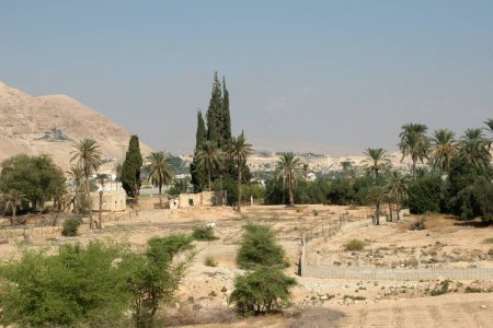 Vue de l'ancienne ville de Jéricho de l'ouest, vallée du Jourdain, Cisjordanie, Palestine, Israël