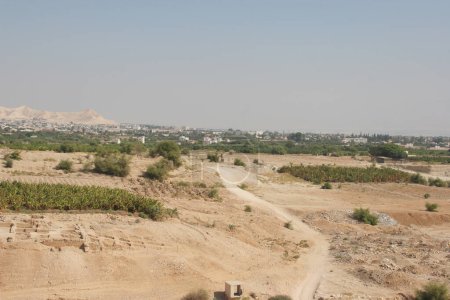 Excavaciones arqueológicas del tercer palacio de Herodes en Wadi Qelta al oeste de Jericó, Valle del Jordán, Cisjordania, Palestina, Israel