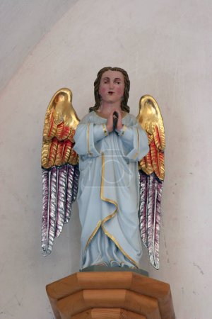 Angel, statue on the altar of Our Lady in the church of St. Brice of Tours in Kalnik, Croatia