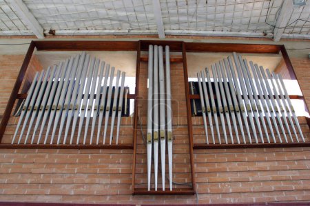 Orgel in der Freiluftkirche, Basilika Mariä Himmelfahrt in Marija Bistrica