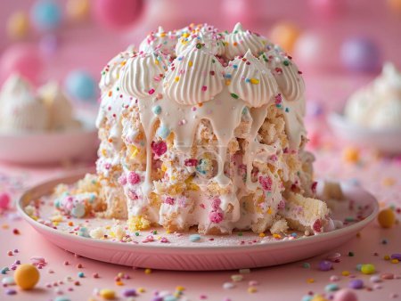 Foam Cake Deception, Fake Dessert for April Fool's Day, A Comedic Delight.