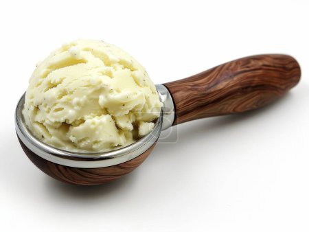 Broma de helado salado, puré de patata Scoop para April Fool 's, un truco juguetón.