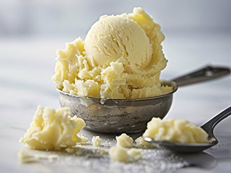 Delicia engañosa, Puré de patata Scoop como helado falso, diversión del tonto de abril.