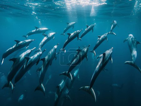 Foto de Proyección documental sobre la conservación del océano, destacando los esfuerzos para proteger la vida marina y los hábitats, educativos e inspiradores. - Imagen libre de derechos