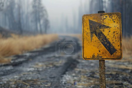 Signos de evacuación en áreas propensas a incendios forestales, lo que indica un mayor riesgo debido a las condiciones secas.