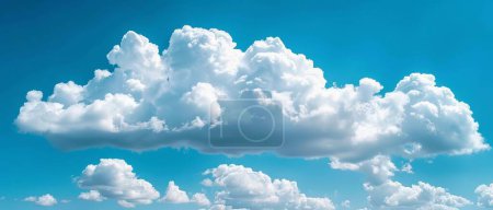 Photo for The serene natural setting under a peaceful blue sky on a bright clear summer day creates a vast airy landscape - Royalty Free Image