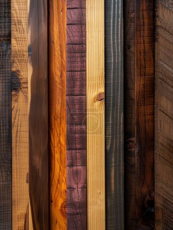 Detaillierte Maserungen und natürliche Farbvarianten in Hartholz und Nadelholz schaffen taktile und optisch ansprechende Strukturen