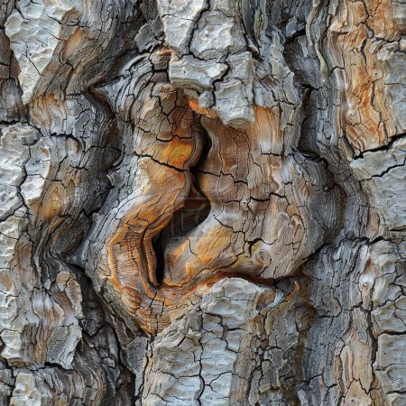 Capturing the intricate texture and pattern of an old oak tree's bark using close-up photography highlights its natural roughness and graininess