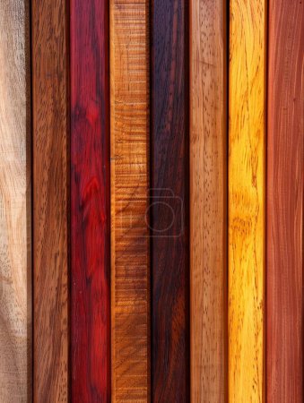 Photo for Explore intricate wood textures in natural light, a close-up of hardwood and softwood, revealing texture variations and color contrasts - Royalty Free Image