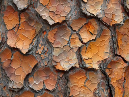 Detailed tree bark patterns reveal forest health, showcasing rough, tactile textures and natural ecology